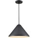 R Series 1 Light 13 inch Satin Black Indoor Pendant Ceiling Light